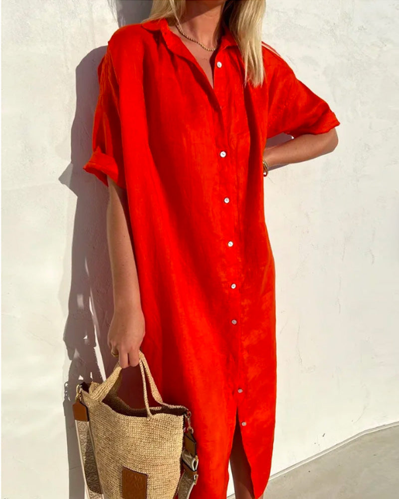 Timeless Cotton Shirt Dress