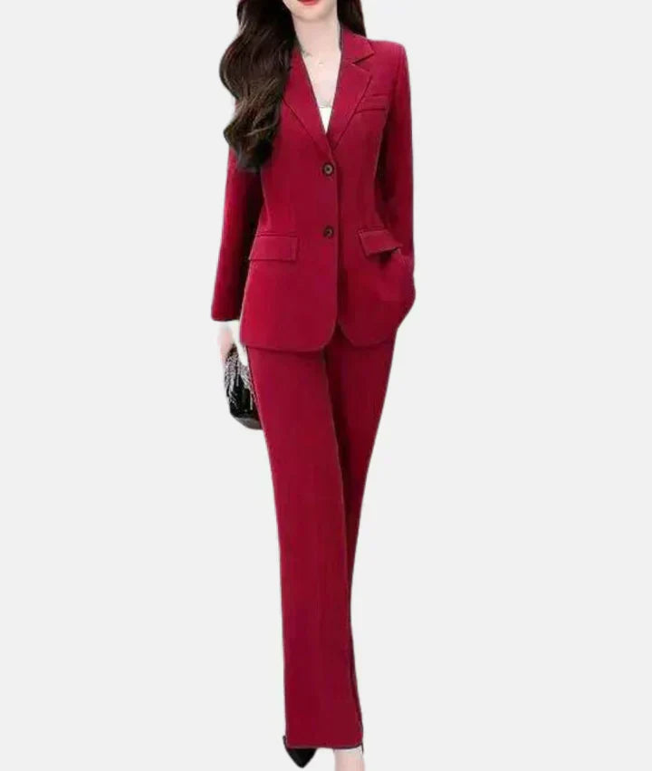 Stylish Tailored Blazer with Elegant Pantsuit Ensemble