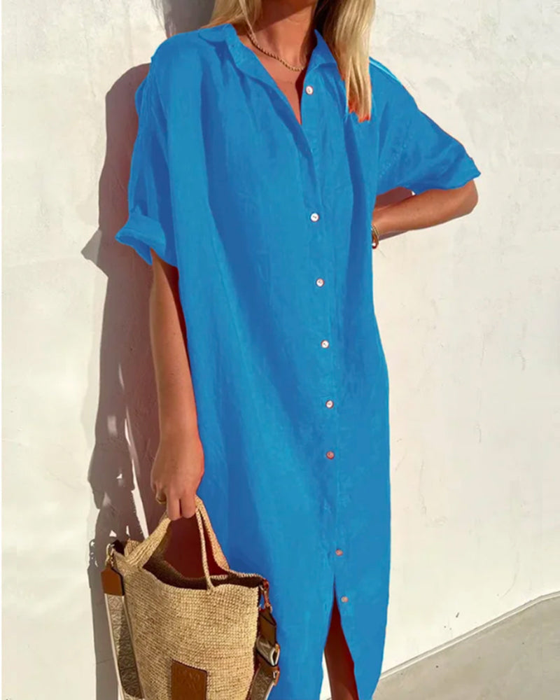 Timeless Cotton Shirt Dress