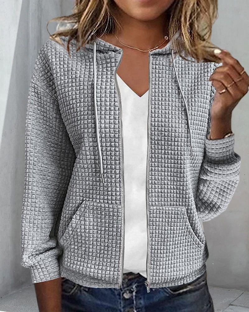 Women's Hooded Zip-Up Cardigan