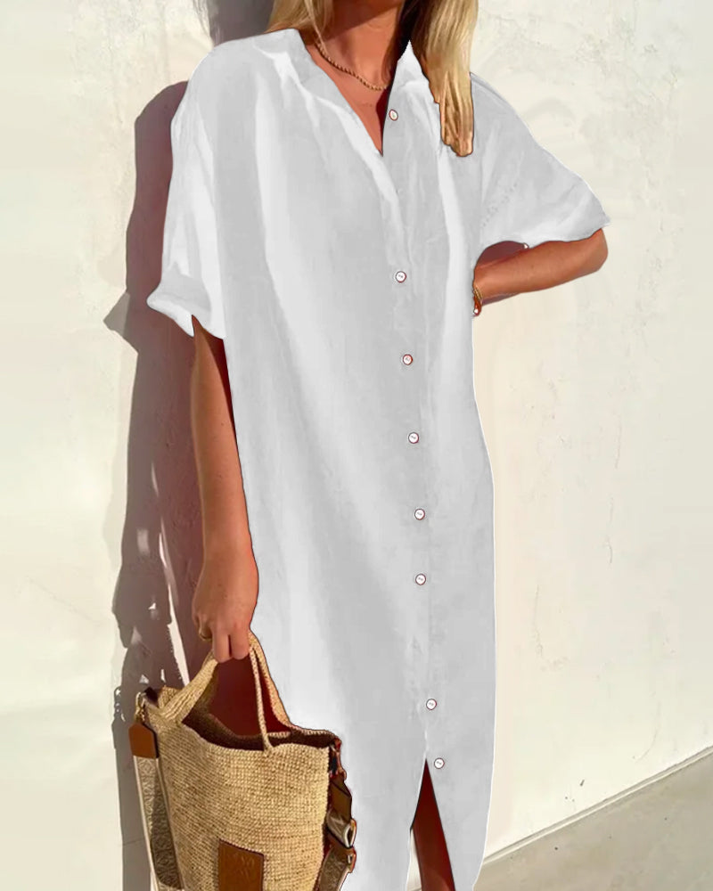 Timeless Cotton Shirt Dress