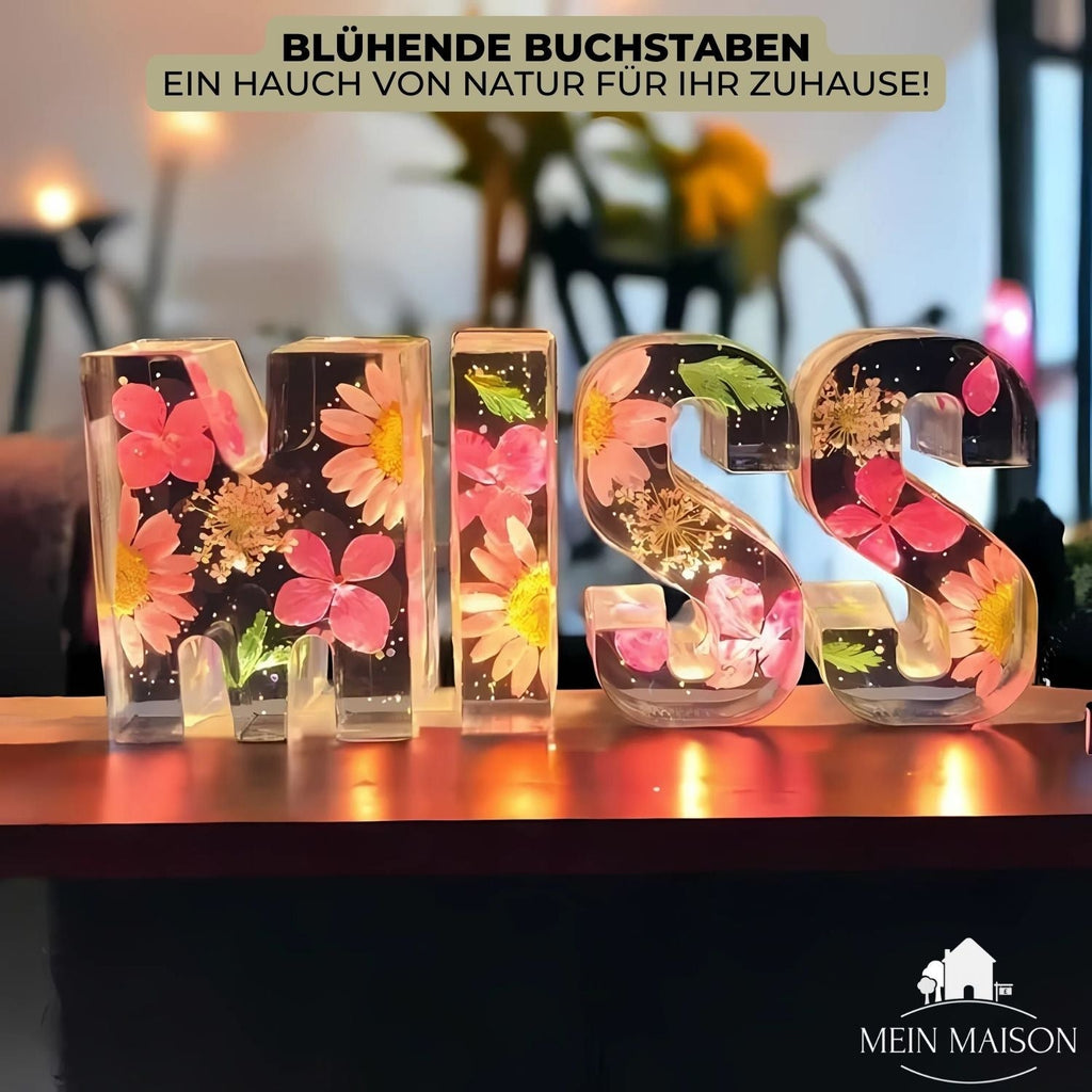 50% RABATT | FloraLetter™ - Blumenlampenbuchstaben aus Harz