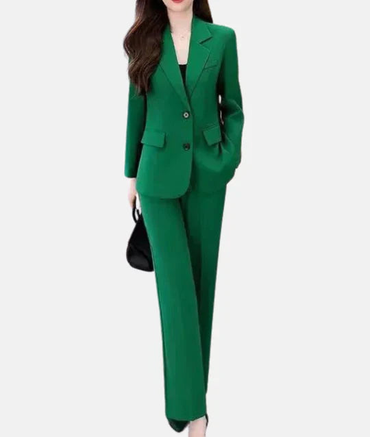 Stylish Tailored Blazer with Elegant Pantsuit Ensemble