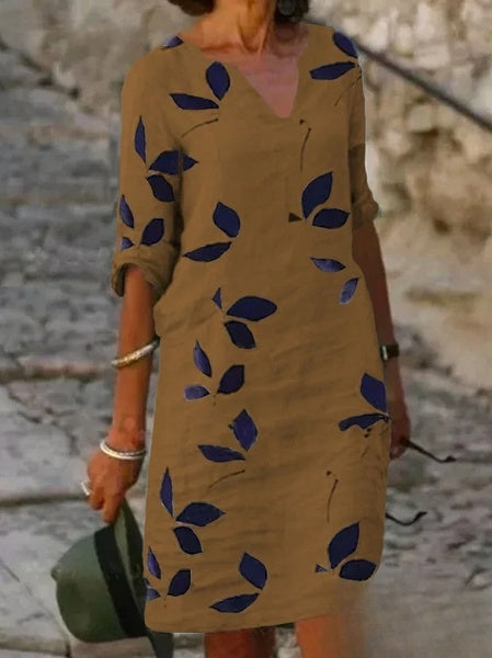 Women's Half Sleeve Dress with Floral Print