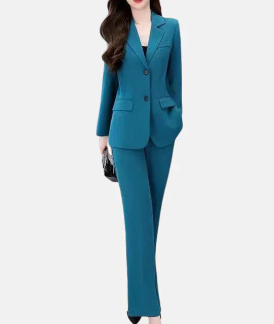 Stylish Tailored Blazer with Elegant Pantsuit Ensemble