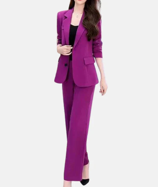 Stylish Tailored Blazer with Elegant Pantsuit Ensemble