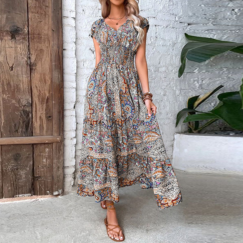 Bohemian Maxi Dress with Vintage Charm