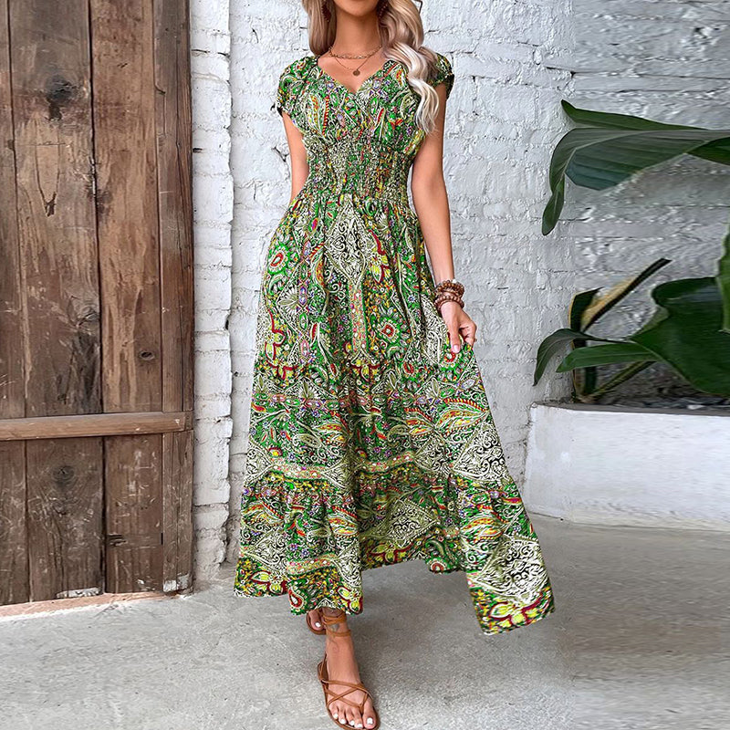 Bohemian Maxi Dress with Vintage Charm