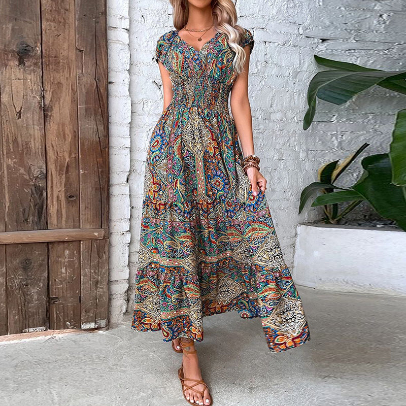 Bohemian Maxi Dress with Vintage Charm